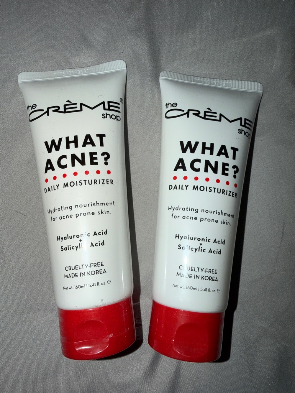 The Creme Shop What Acne? Daily Moisturizer - White & Red Set of Two